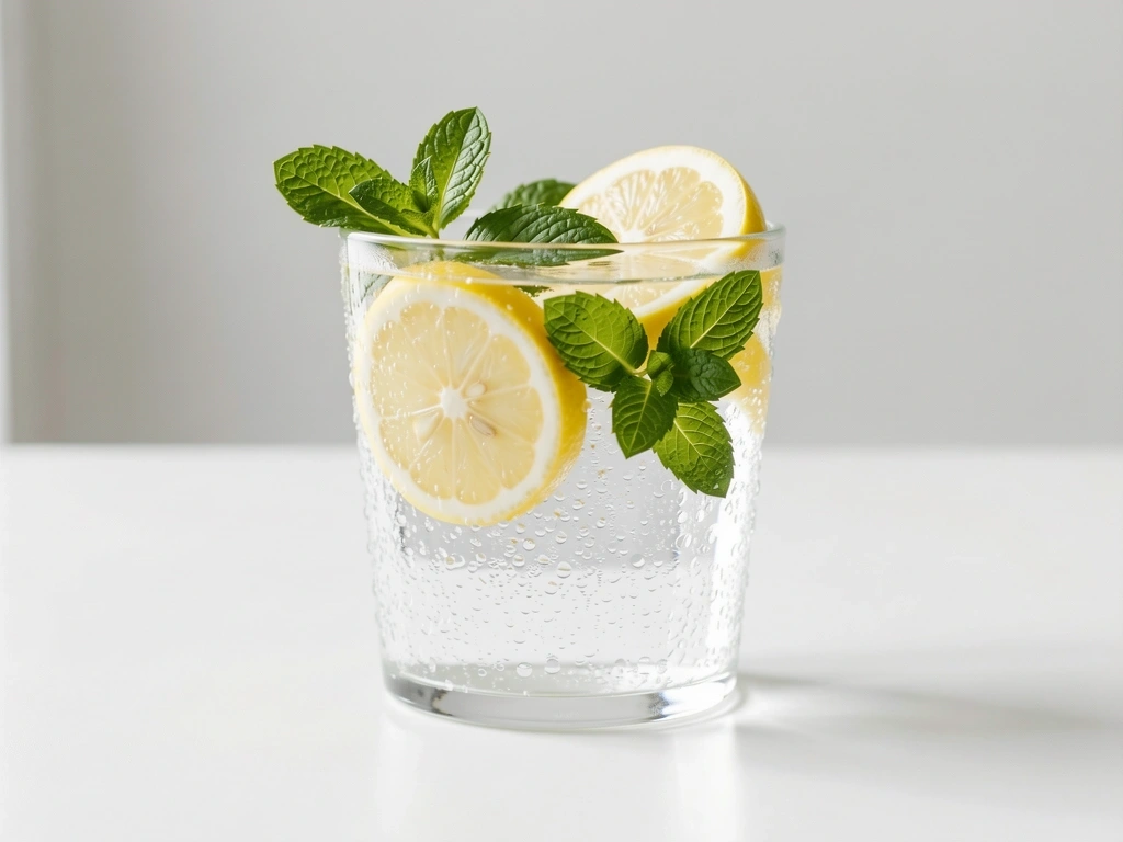 Erfrischendes Zitronenwasser als Symbol für Hydration